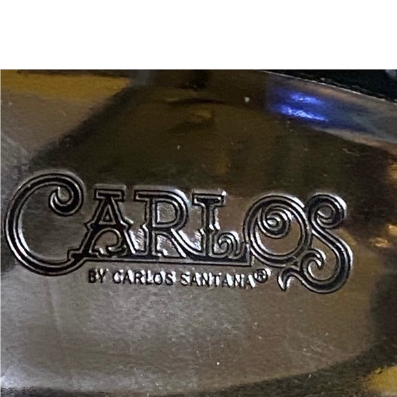 NWOT Carlos by Carlos Santana Geneva Platform Wedge Sandals Black Cork Size 8.5 - Picture 6 of 8